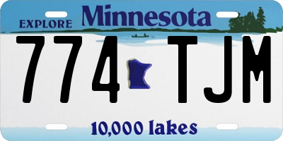 MN license plate 774TJM