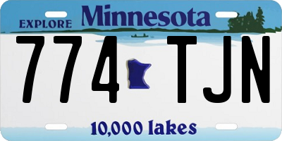 MN license plate 774TJN