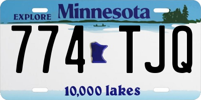 MN license plate 774TJQ
