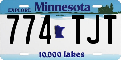 MN license plate 774TJT