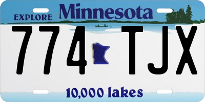 MN license plate 774TJX