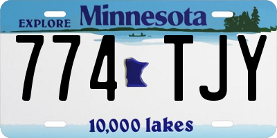 MN license plate 774TJY
