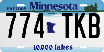 MN license plate 774TKB