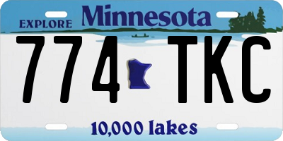 MN license plate 774TKC