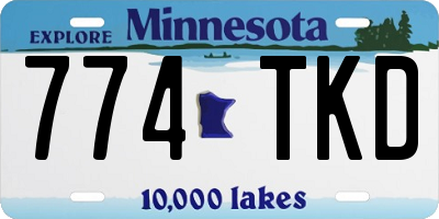 MN license plate 774TKD