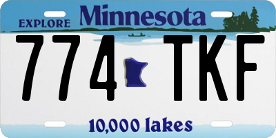 MN license plate 774TKF