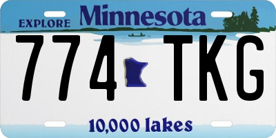 MN license plate 774TKG