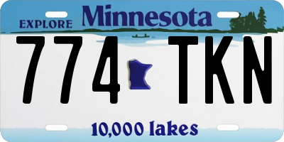 MN license plate 774TKN