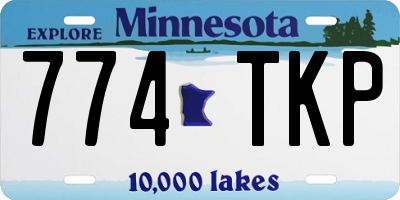 MN license plate 774TKP