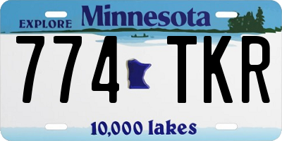 MN license plate 774TKR