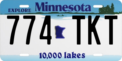 MN license plate 774TKT