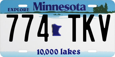 MN license plate 774TKV