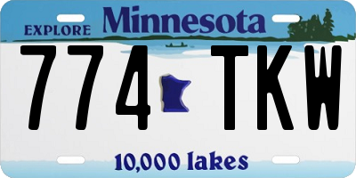 MN license plate 774TKW