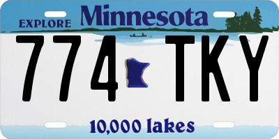 MN license plate 774TKY