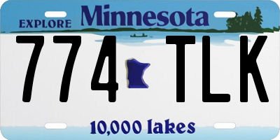 MN license plate 774TLK