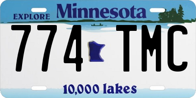 MN license plate 774TMC