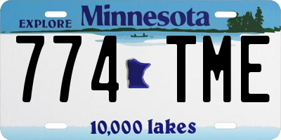 MN license plate 774TME