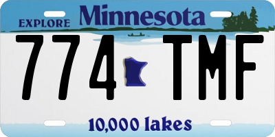 MN license plate 774TMF