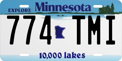 MN license plate 774TMI