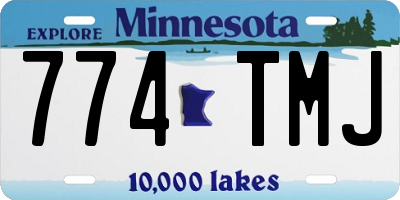 MN license plate 774TMJ