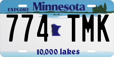 MN license plate 774TMK