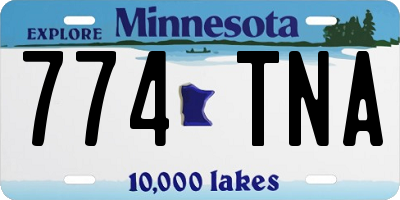 MN license plate 774TNA