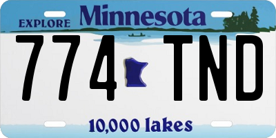 MN license plate 774TND
