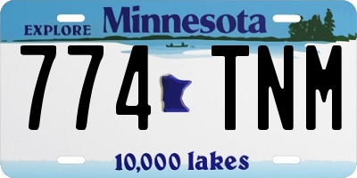 MN license plate 774TNM