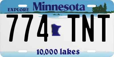 MN license plate 774TNT