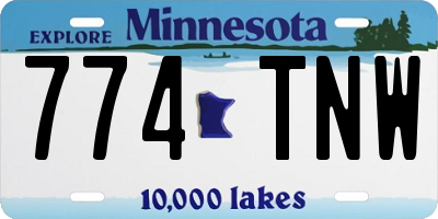 MN license plate 774TNW