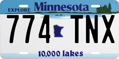 MN license plate 774TNX