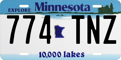MN license plate 774TNZ