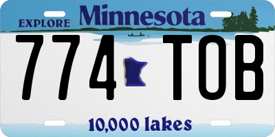 MN license plate 774TOB