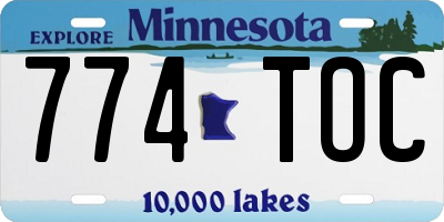 MN license plate 774TOC