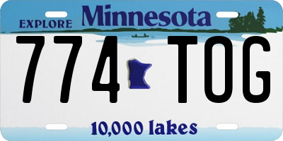 MN license plate 774TOG