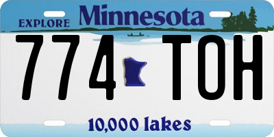 MN license plate 774TOH
