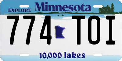 MN license plate 774TOI