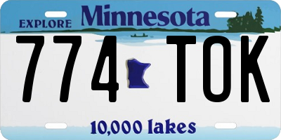 MN license plate 774TOK