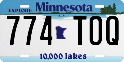 MN license plate 774TOQ