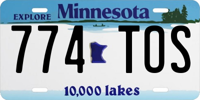 MN license plate 774TOS