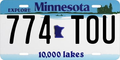 MN license plate 774TOU