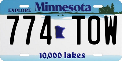 MN license plate 774TOW