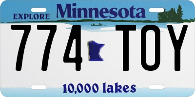 MN license plate 774TOY
