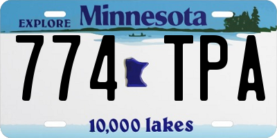 MN license plate 774TPA