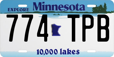 MN license plate 774TPB