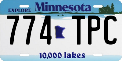 MN license plate 774TPC