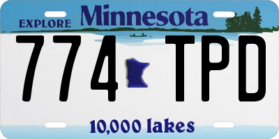 MN license plate 774TPD