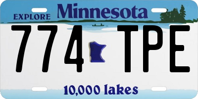 MN license plate 774TPE