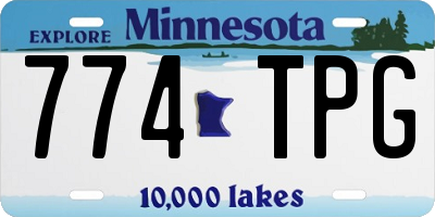 MN license plate 774TPG