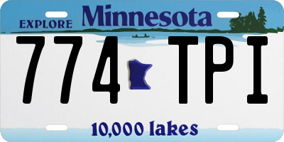 MN license plate 774TPI